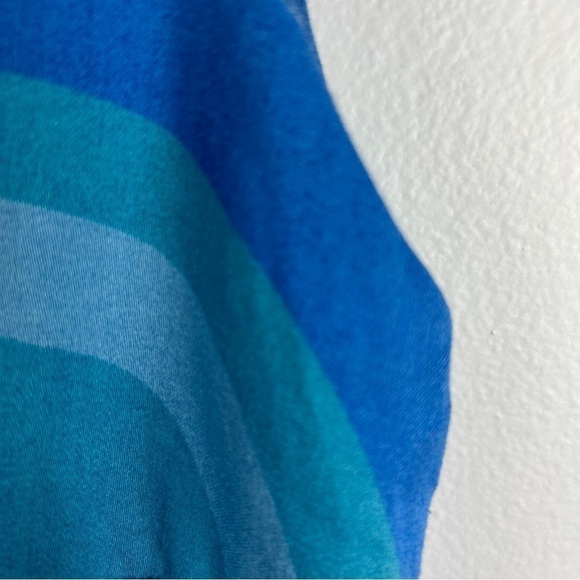 Desigual Boho Artsy Cotton Blend Sleeveless Blue Shift Dress Small - Picture 7 of 11